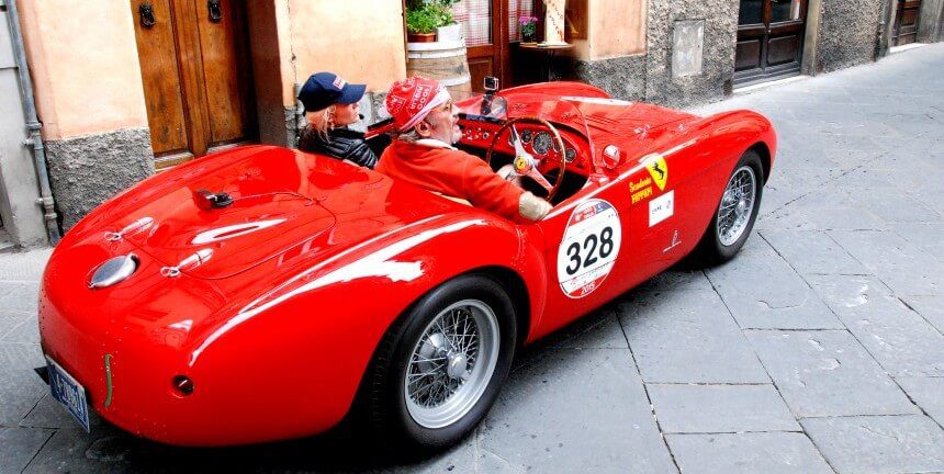 1000 Mille Miglia 2015 Ferrari 500 Mondial Spider Siena tuscany Toskana | Nostalgic Oldtimerreisen