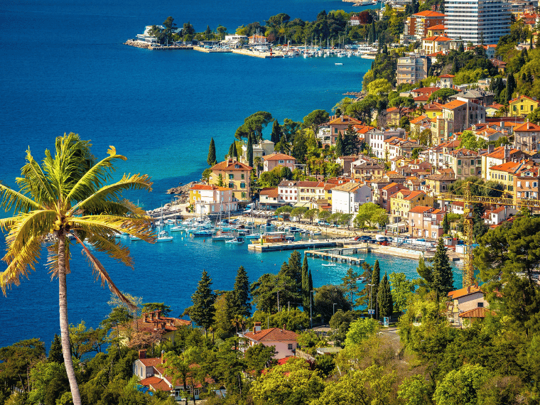 Kroatien Strandabschnitt bei Opatija
