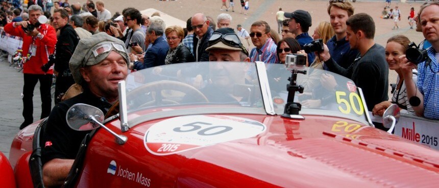 Jochen Mass 1000 Mille Miglia 2015 Siena tuscany Toskana | Nostalgic Oldtimerreisen