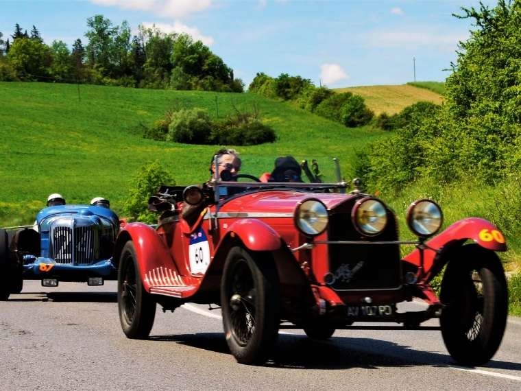 Alfa Romeo 6C prewar racecar at Mille Miglia